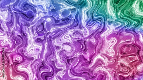 Abstract colorful trendy liquid wavy background, Digital liquid pattern texture background. liquid rainbow effect. Acid marbling holographic mixture.