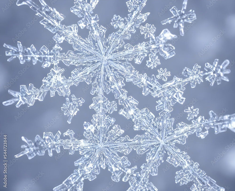 I am looking at a intricate snowflake through a macro lens. The snowflake is composed of many hexagonal shapes and has delicate branches reaching out from its center. It is amazing to see the detail i I am looking at a intricate snowflake through a macro lens. The snowflake is composed of many hexagonal shapes and has delicate branches reaching out from its center. It is amazing to see the detail i