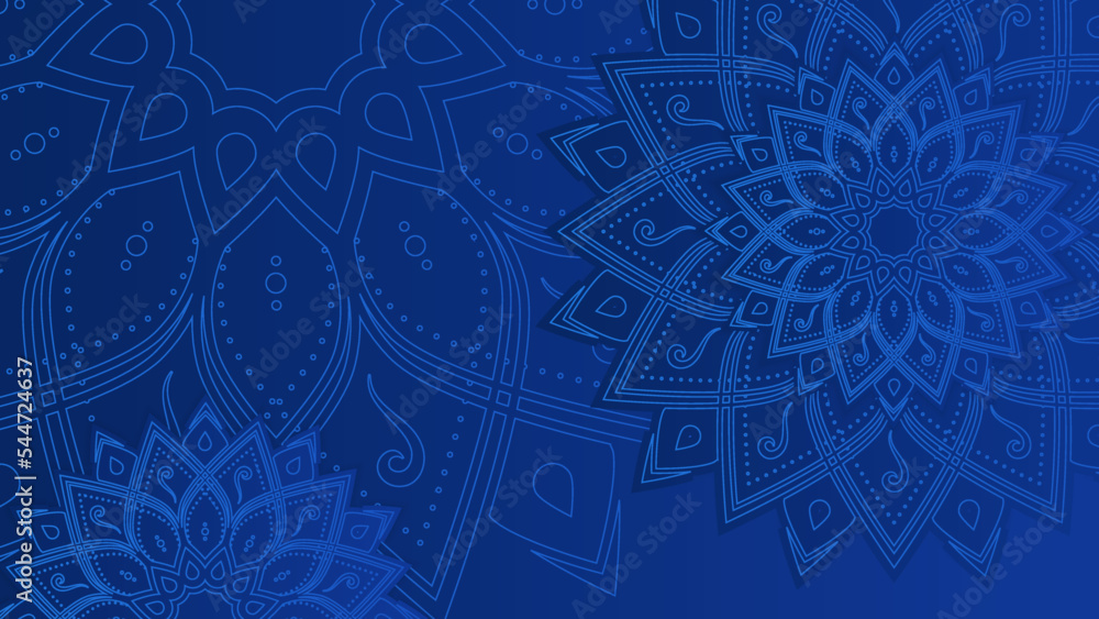 custom made wallpaper toronto digitalModern elegant luxury blue mandala pattern background