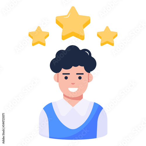 A croupier person flat icon design 