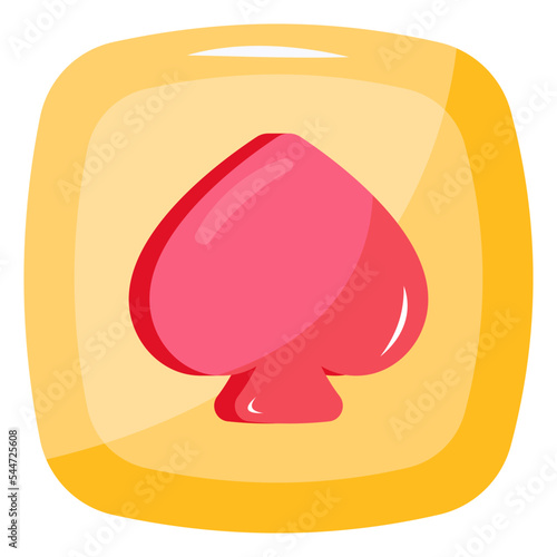 A gambling chip flat design 