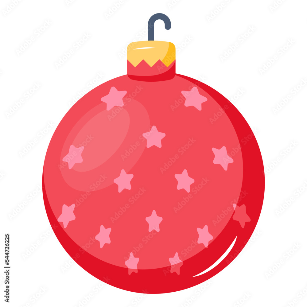 Obraz premium Flat vector icon of bauble 