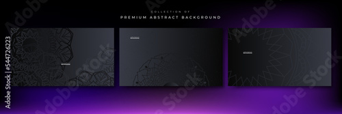 Simple black ornamental mandala texture background