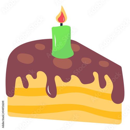 Grab a flat icon design of candlelight 