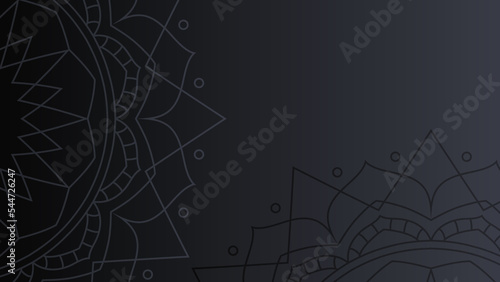 Simple black ornamental mandala texture background