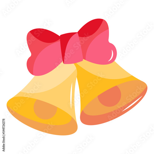 Grab a flat icon of jingle bells  