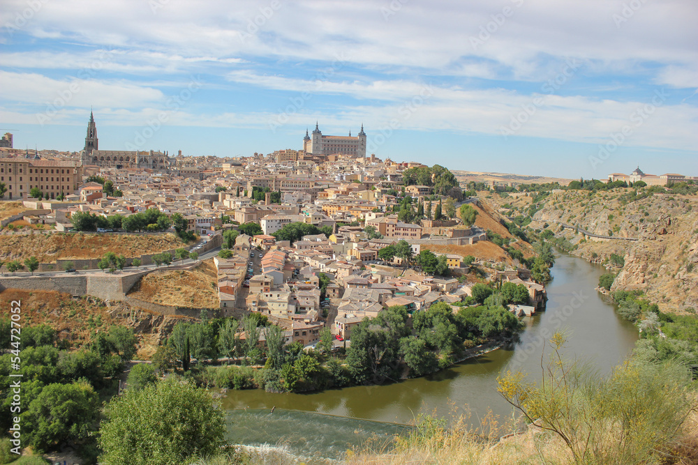 PANORAMIC VIEW OF THE MEDIEVAL CITY OF TOLEDO, MADRID, SPAIN