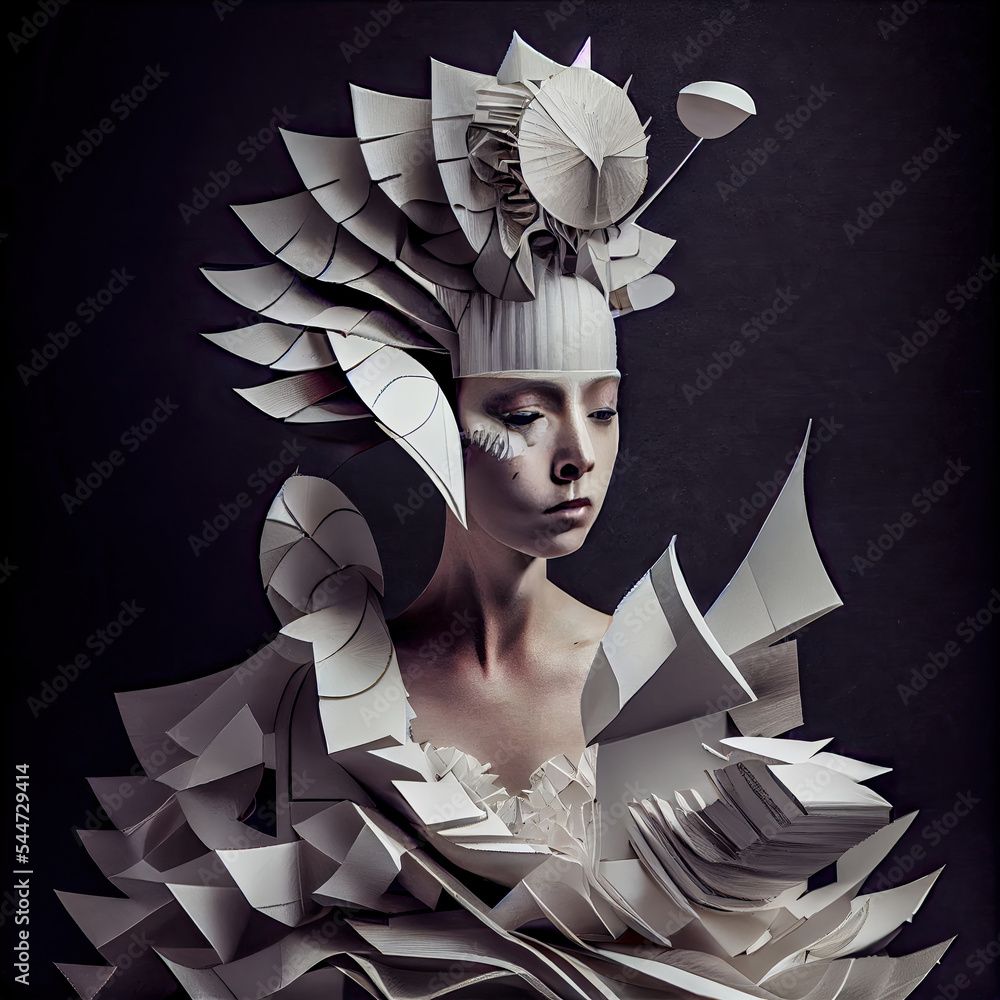 Scherenschnitt Papercut Papercraft Papierkunst Papiermotive 3D AI Digital Digital Art Motive aus