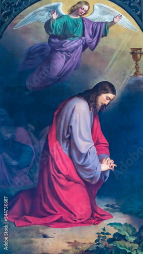 Jesus Garden Gethsemane Painting Peter's Chapel Church Basilica Lucerne Switzerland photo