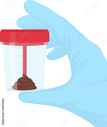 Laboratory tests feces. Medical Analysis. Vector illustration.