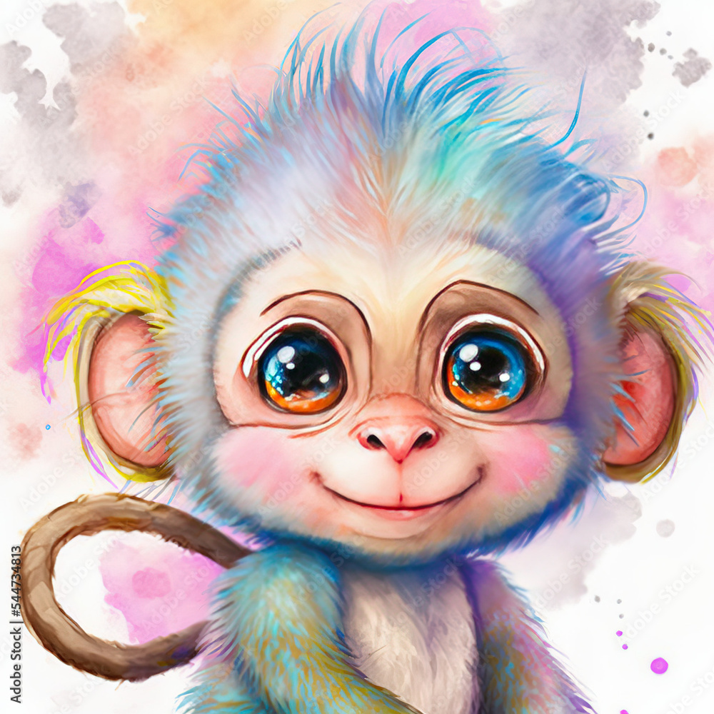 watercolor, baby animals, nursery, nursery decor, wall art, digital art