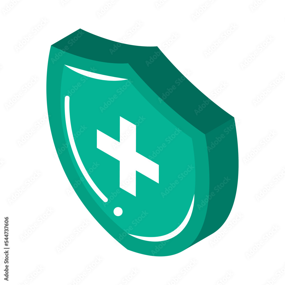 Fototapeta premium isometric medical shield