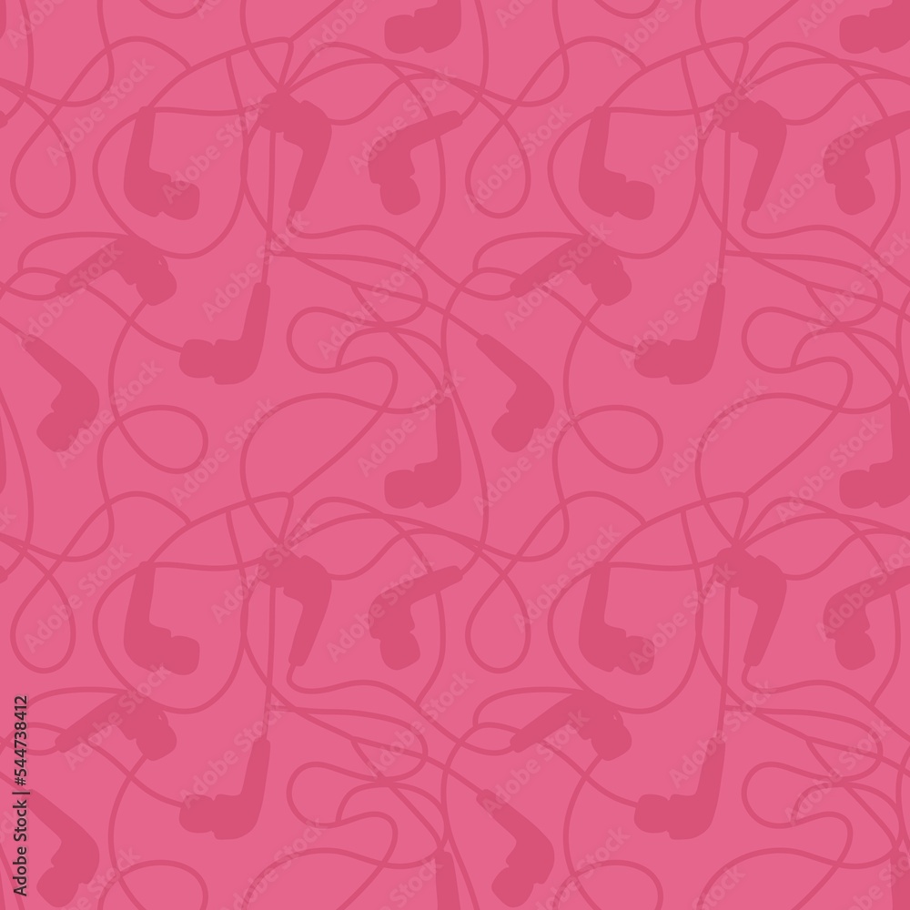 Music technology seamless headphones earphones cartoon pattern for wrapping paper and kids clothes print Music technology seamless headphones earphones cartoon pattern for wrapping paper and kids clothes print