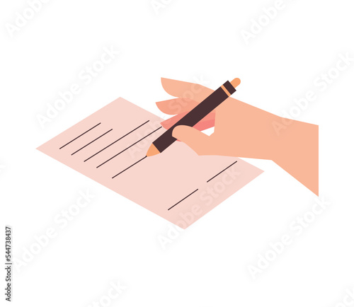 hand write with pen