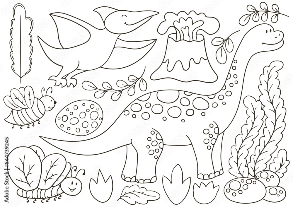 Coloring Illustration in hand drawn style. Children's drawings for your design Coloring Illustration in hand drawn style. Children's drawings for your design