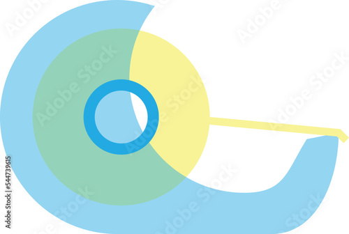 Vector of a tape dispenser. Sticky tape. Arts and crafts.