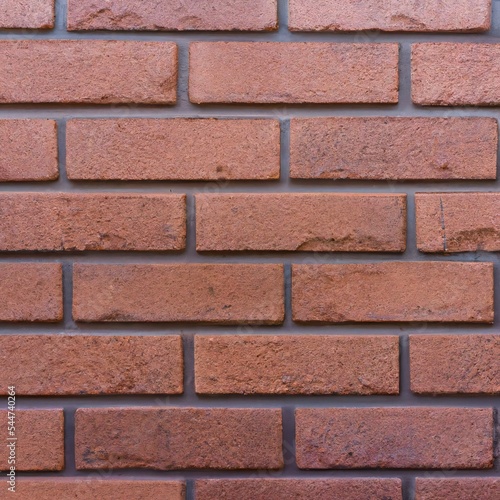 Clean modern red brick wall grunge background texture