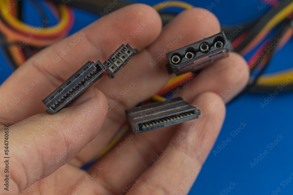 Computer power supply unit connector Sata Molex Stock Photo Adobe Stock