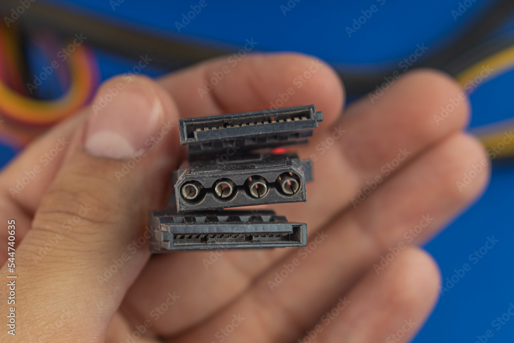 Computer power supply unit connector Sata Molex Stock Photo Adobe Stock