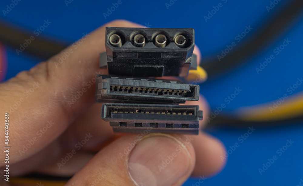 Computer power supply unit connector Sata Molex Stock Photo Adobe Stock
