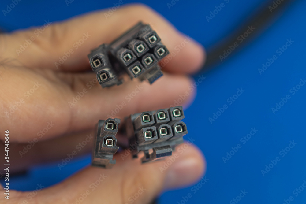 Computer power supply unit connector 6 pin Stock Photo Adobe Stock