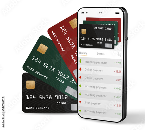 Online payment. Smartphone with internet online bank application. Pig bank with usd money cash on white background. Save currency money wallet.