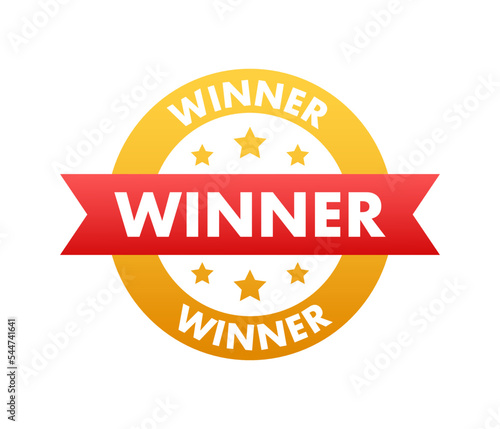 Winner banner. Template vector. Winner Congratulations banner. Vector stock illustration.