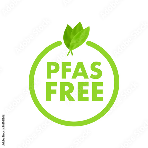 Pfas free label. banner icon. Vector stock illustration.