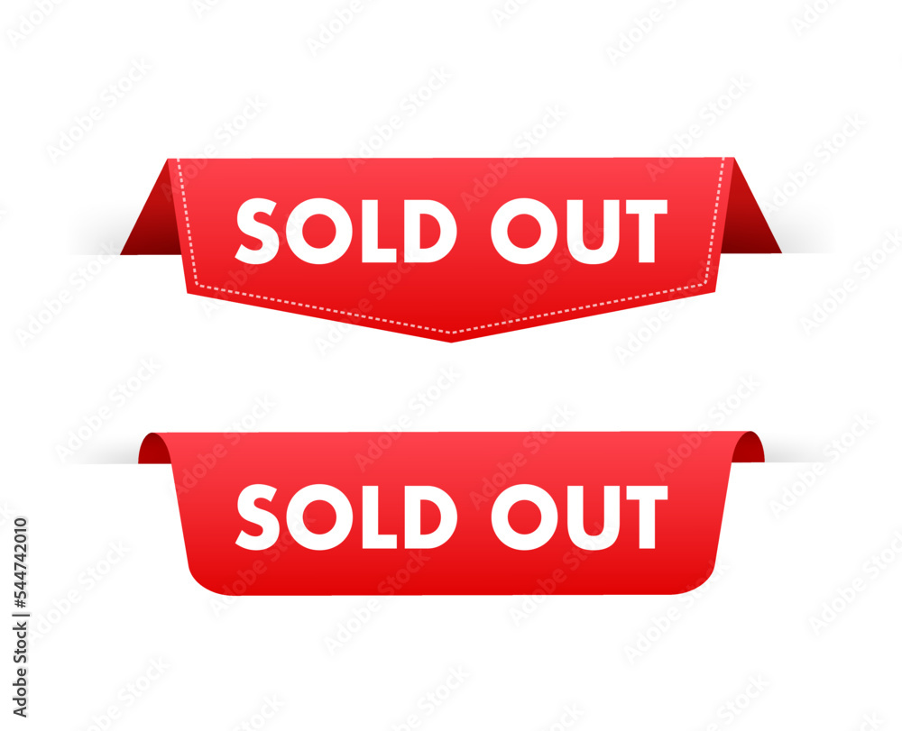 Sold out label, badge. Shop now. Vector stock illustration. Sold out label, badge. Shop now. Vector stock illustration.