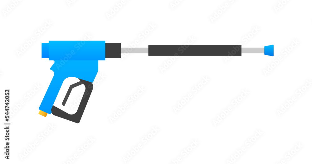 Pressure washing gun icon. Appliance pressure washer gun. Vector stock
