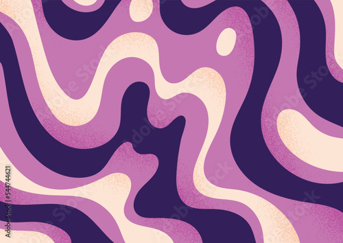 Wavy colored background. Abstract and organic patterns, cover, poster or banner for website. Creativity and art. Template, layout and mockup for printing on fabric. Cartoon flat vector illustration