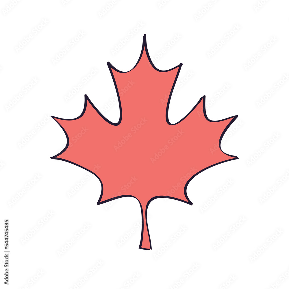 Red Canadian autumn maple leaf icon isolated vector illustration Red Canadian autumn maple leaf icon isolated vector illustration