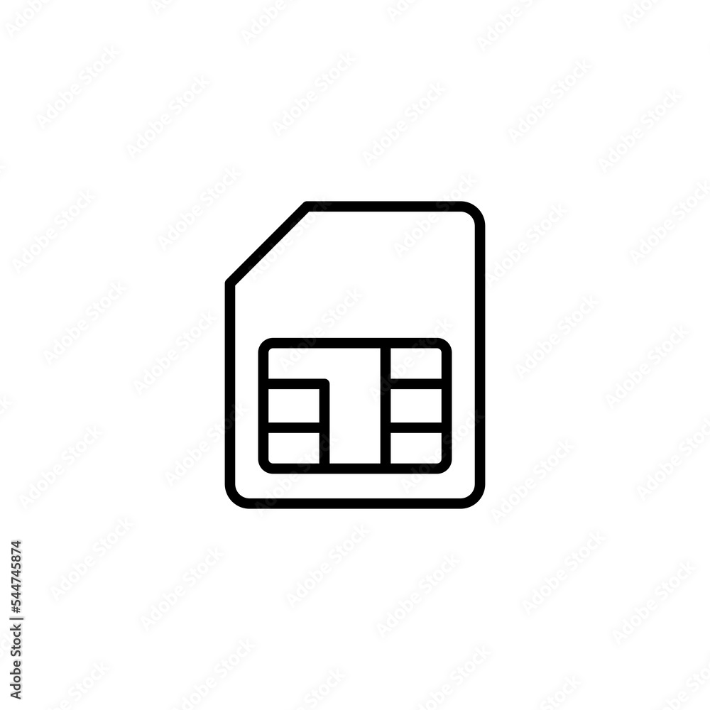 Sim card icon vector illustration. dual sim card sign and symbol Sim card icon vector illustration. dual sim card sign and symbol