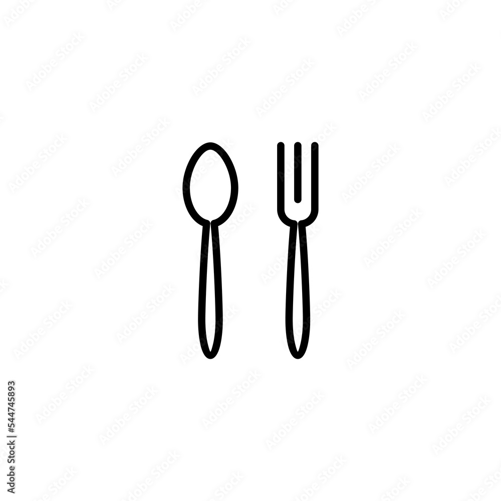 spoon and fork icon vector illustration. spoon, fork and knife icon vector. restaurant sign and symbol spoon and fork icon vector illustration. spoon, fork and knife icon vector. restaurant sign and symbol