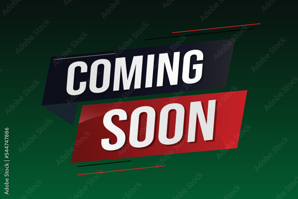 coming soon word concept vector illustration with lines 3d style for social media landing page, template, ui, web, mobile app, poster, banner, flyer, background, gift card, coupon, label, wallpaper