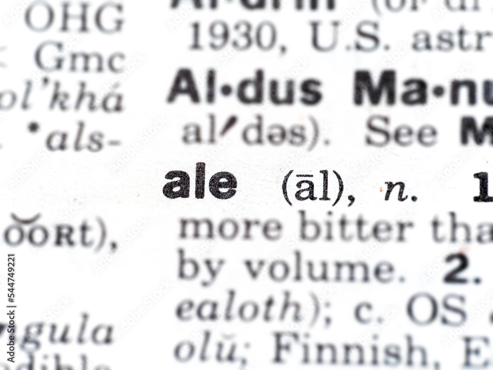 definition of the word ale in dictionary definition of the word ale in dictionary