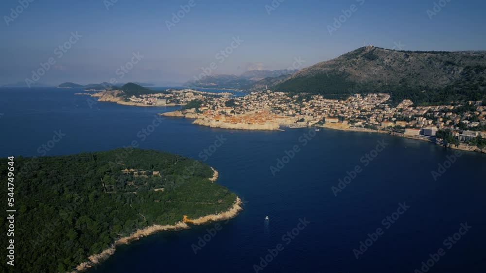 Aerial View of Dubrovnik Old Town at Sunrise, UNESCO Site, Croatia. part8 Aerial View of Dubrovnik Old Town at Sunrise, UNESCO Site, Croatia. part8