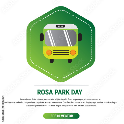 Rosa Parks Day. Holiday concept. Template for background, banner, card, poster with text inscription. Eps10 Vector Illustration