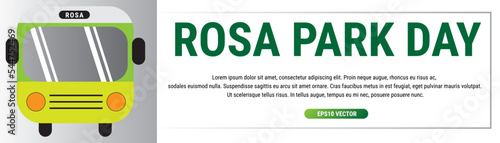 Rosa Parks Day. Holiday concept. Template for background, banner, card, poster with text inscription. Eps10 Vector Illustration