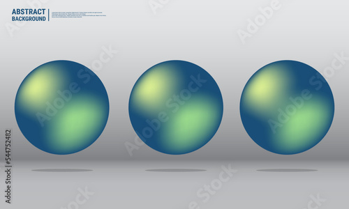 Gradient background with ball shape. 3d vector illustration. Abstract 3d background. Banner, website or sign design. Eps10 Vector
