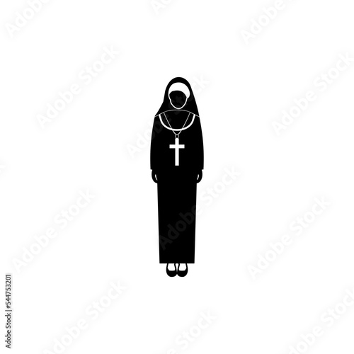 nun icon, nun vector sign symbol