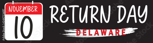 Return day. State holiday in Delaware. Vector design illustration.