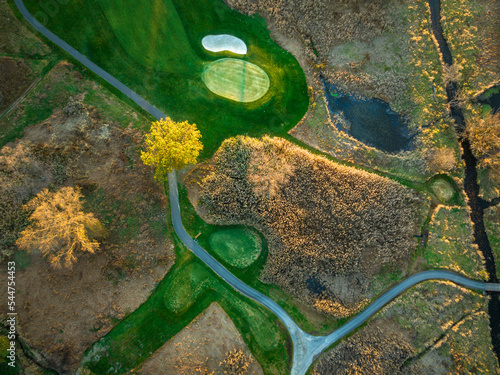 Aerial Drone Sunset in Kenilworth New Jersey photo