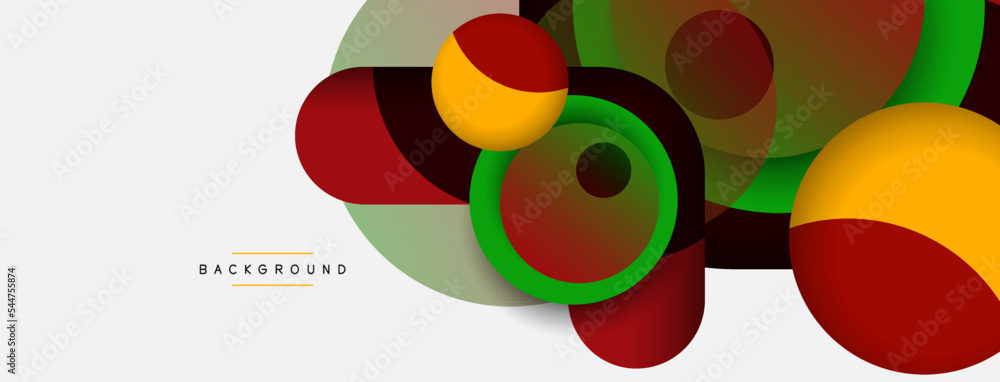 Vector round shapes circles minimal geometric background. Vector illustration for wallpaper banner background or landing page Vector round shapes circles minimal geometric background. Vector illustration for wallpaper banner background or landing page