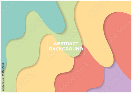 abstract colorful paper cut background