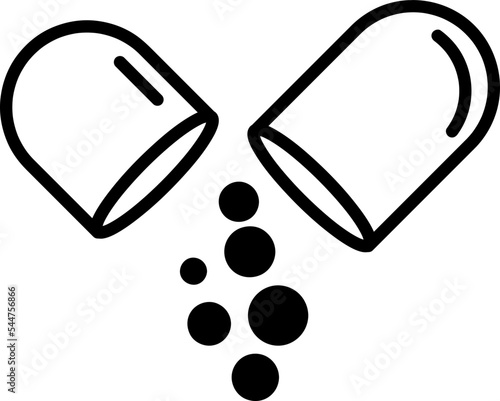 Pills icon flat. Illustration isolated vector sign symbol..eps