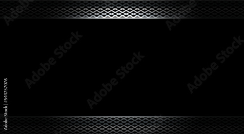 Metallic abstract background, perforated steel mesh wallpaper. Mockup for cool banners or posters.