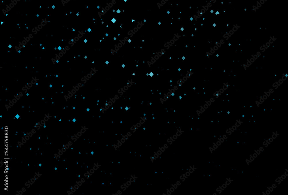 Dark blue vector texture in poly style with circles, cubes.