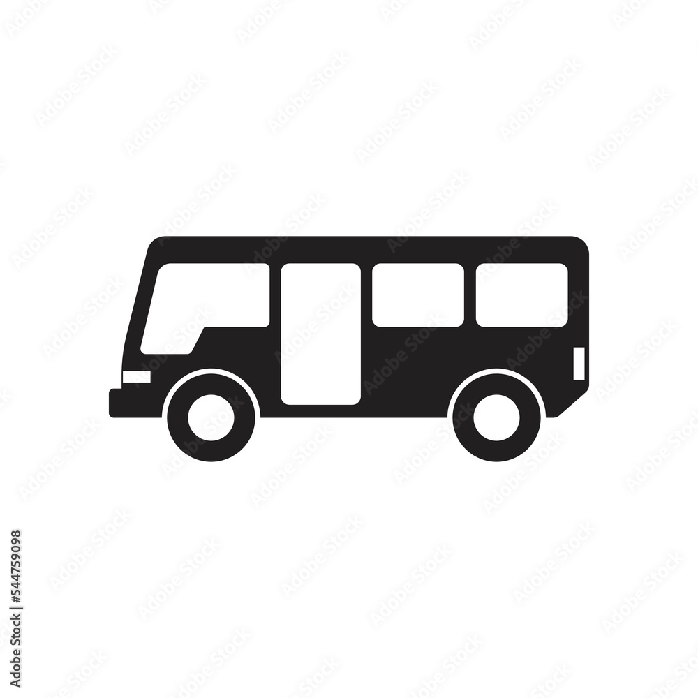 School bus icon design isolated isolated on white background. vector illustration