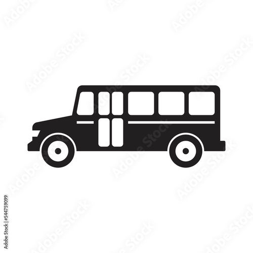 School bus icon design isolated isolated on white background. vector illustration